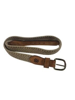West Marine Tan Braided Rope Belt Size 32 Leather Ends
